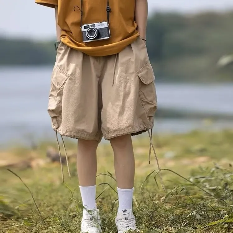 MEIKE Cargo Shorts Unisex Khaki-3