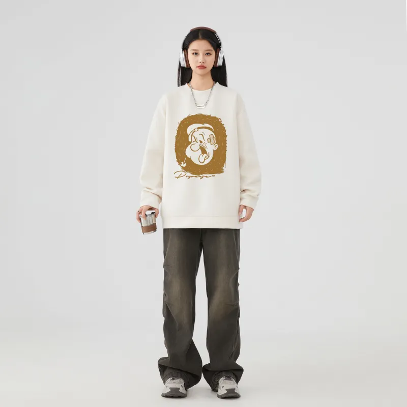 POPEYE Sweatshirt Fall And Winter Unisex Includes Gift Box Sets-22