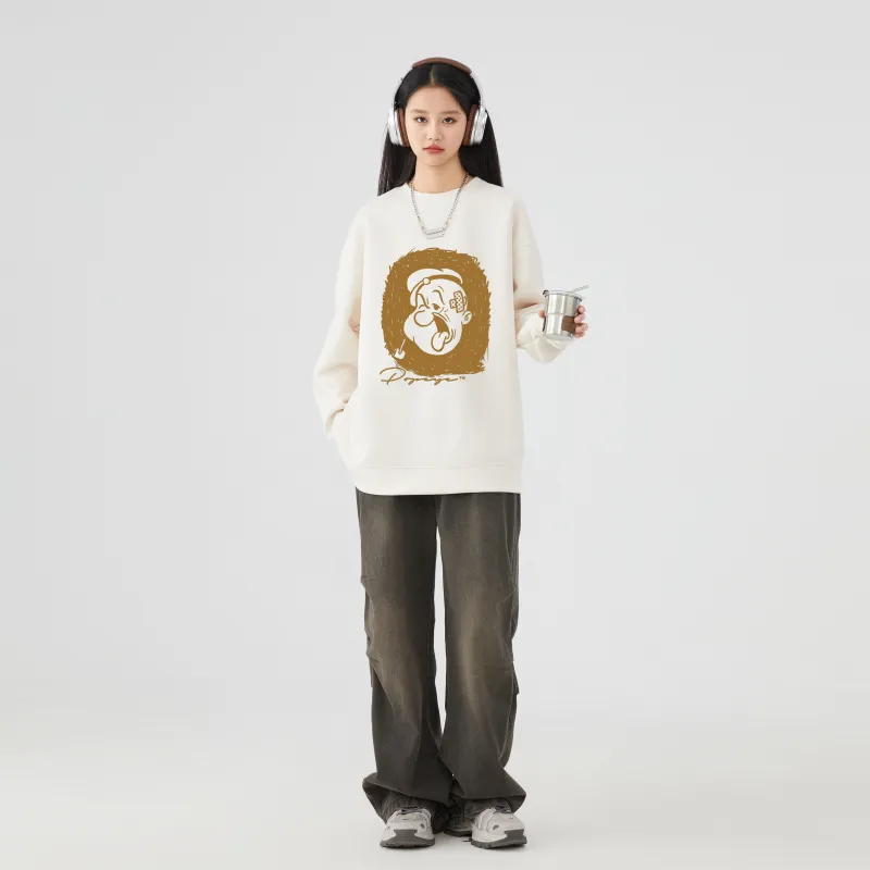 POPEYE Sweatshirt Fall And Winter Unisex Includes Gift Box Sets-21