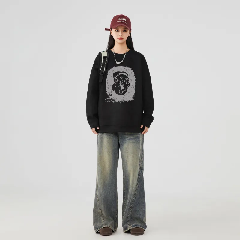 POPEYE Sweatshirt Fall And Winter Unisex Includes Gift Box Sets-14