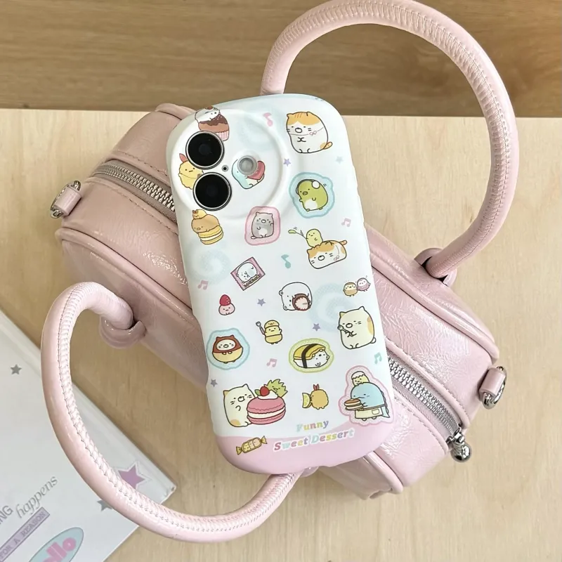 HUAN FIREFLY TPU Material Cartoon Sushi Matte Phone Cases Compatibility Apple 16 Pro Max/15/14/13 Cute Style-2