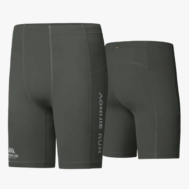 AONIJIE Marathon Trail Running Compression Knee Length Pants Men's-5