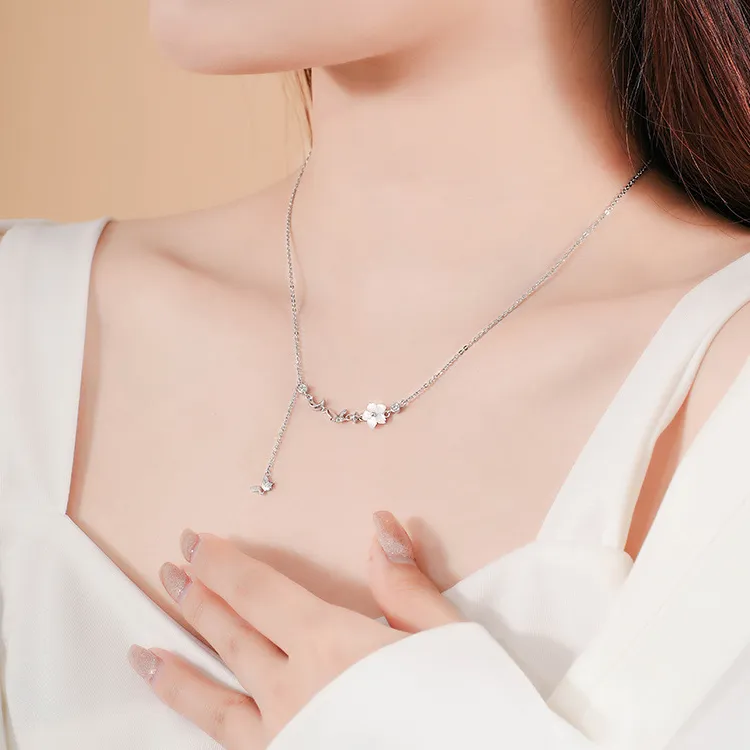 Asia Star Sterling Silver Necklaces Women's-2