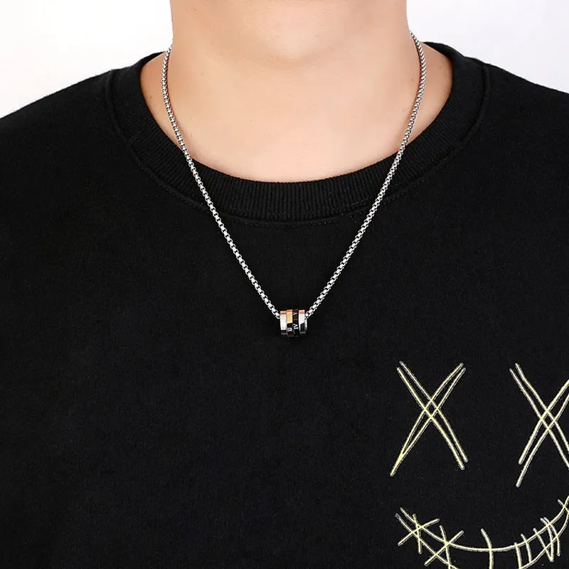 Asia Star Titanium Steel Necklaces Men's-1