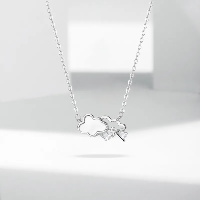 Kelanxi Sterling Silver Necklaces Women's-15