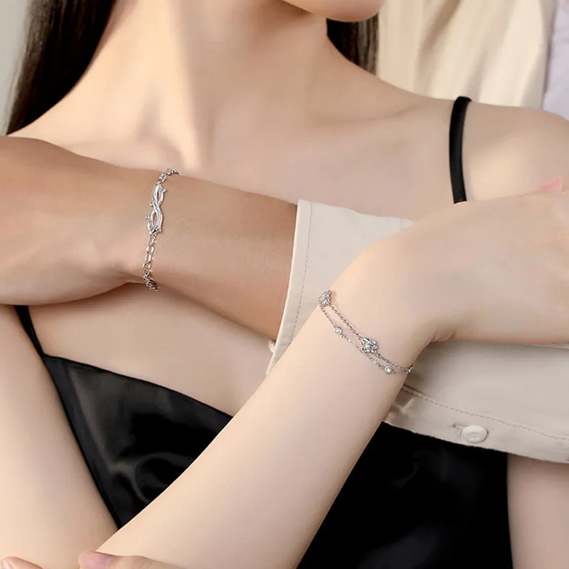Asia Star 925 Sterling Silver Bracelets Unisex-1