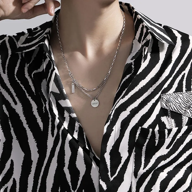 Asia Star Titanium Steel Necklaces Unisex-1