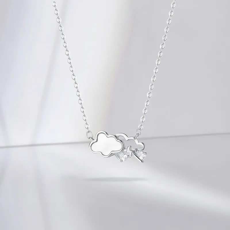 Kelanxi Sterling Silver Necklaces Women's-13