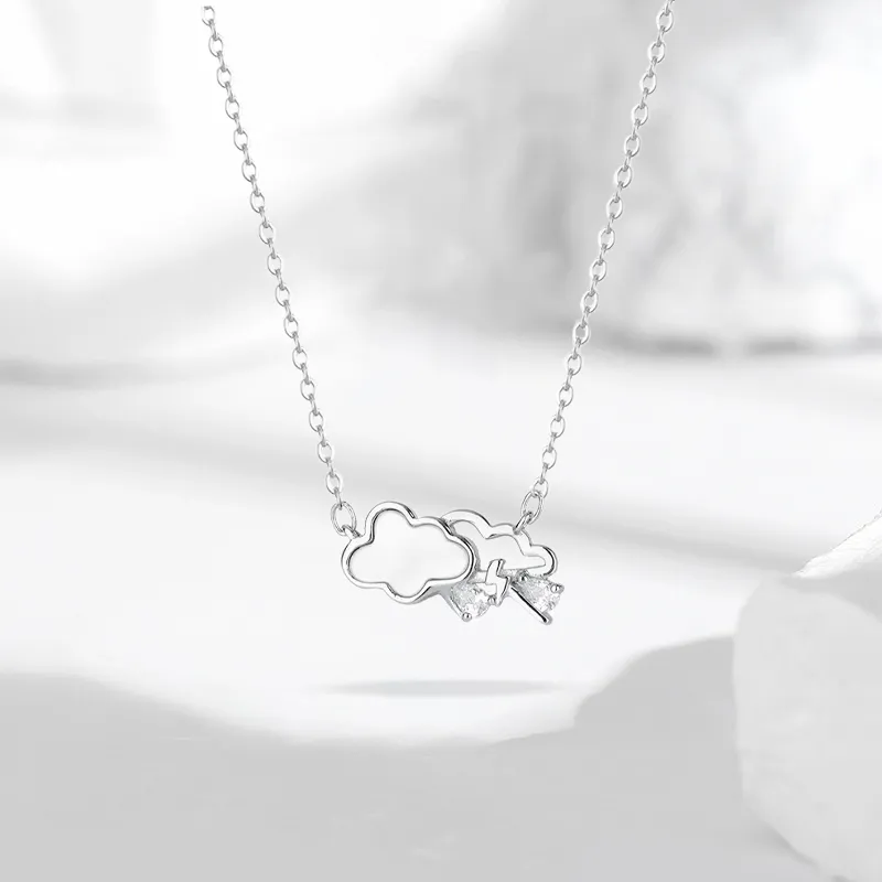 Kelanxi Sterling Silver Necklaces Women's-14