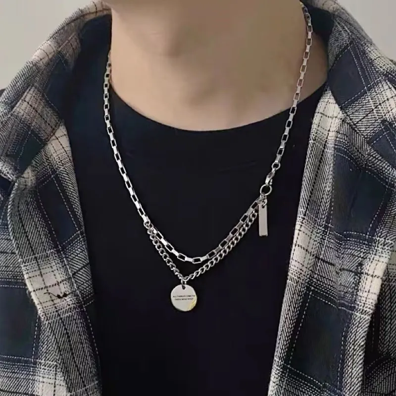 Asia Star Titanium Steel Necklaces Unisex-3