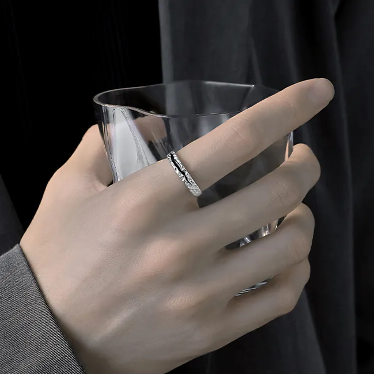 Asia Star Sterling Silver Ring Men's-2