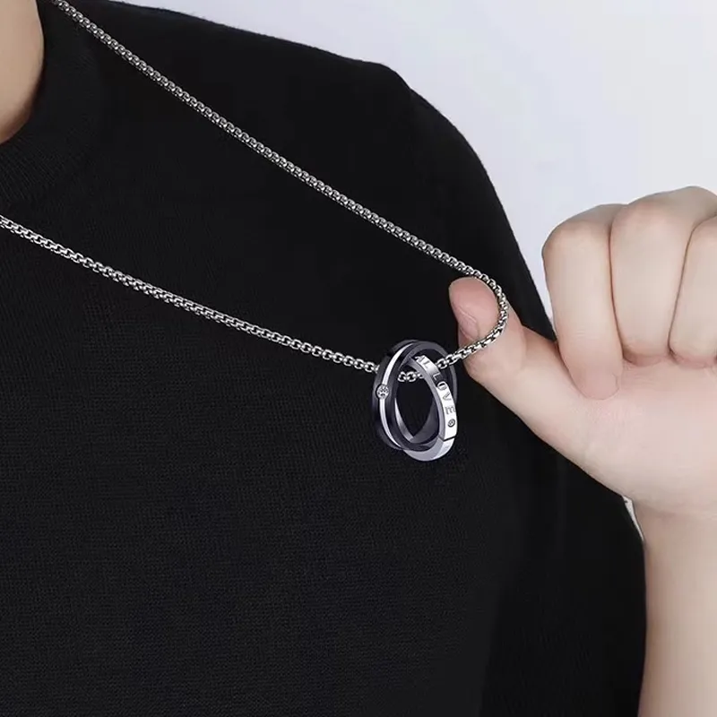 Asia Star Titanium Steel Necklaces Unisex-1