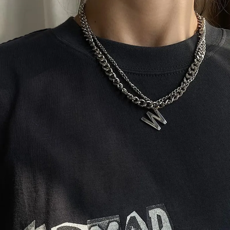 Asia Star Titanium Steel Necklaces Unisex-2