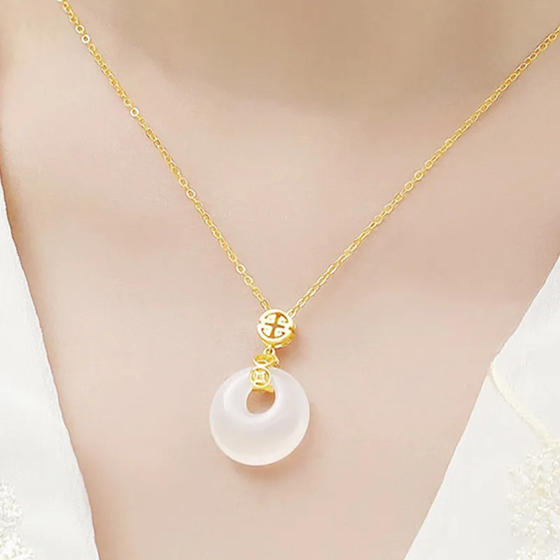 Asia Star Chalcedony Necklaces Women's-2