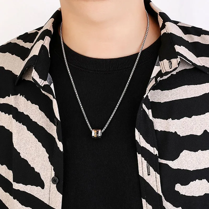 Asia Star Titanium Steel Necklaces Men's-2