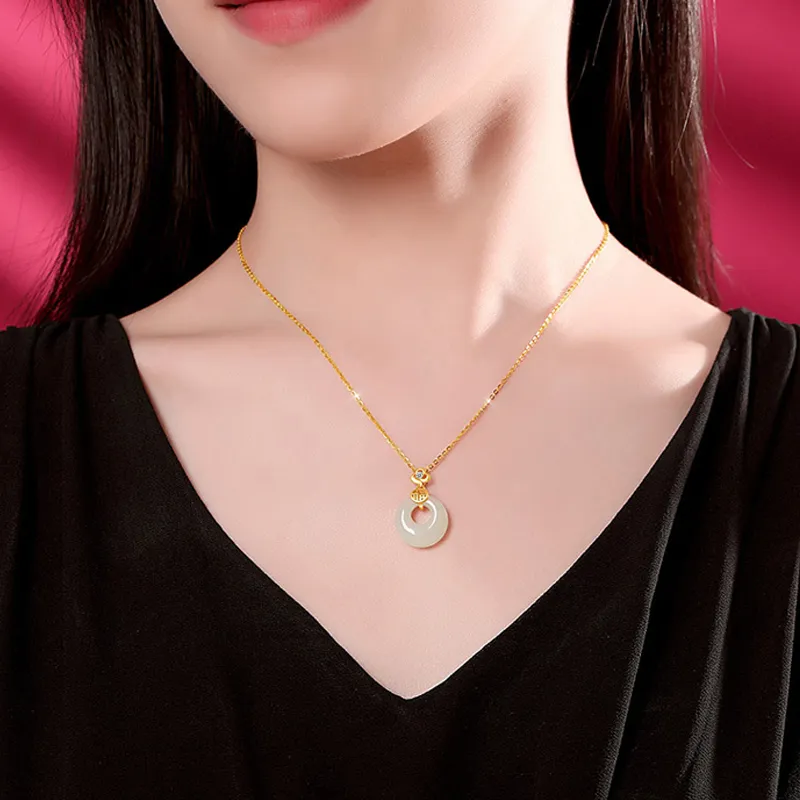 Asia Star Chalcedony Jade Necklaces Women's-1