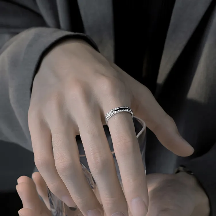 Asia Star Sterling Silver Ring Men's-3
