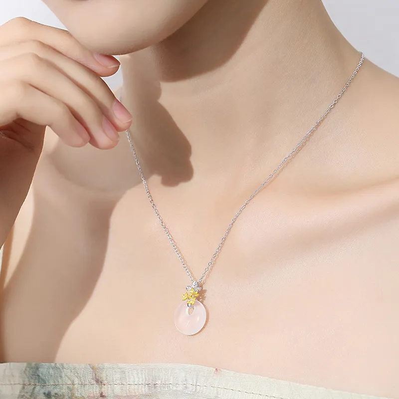 Asia Star Chalcedony Jade Necklaces Women's-8