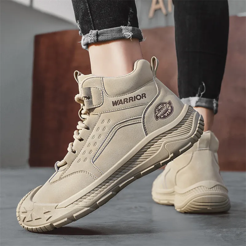 Warrior Cushioning Anti-Slip And Wear-Resistant High-Top Casual Shoes Men's-16