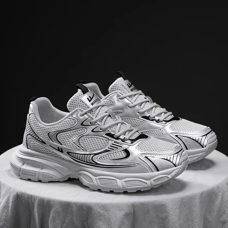 Warrior Abrasion Resistant Height Increasing Low Top Casual Running Shoes Men's-13