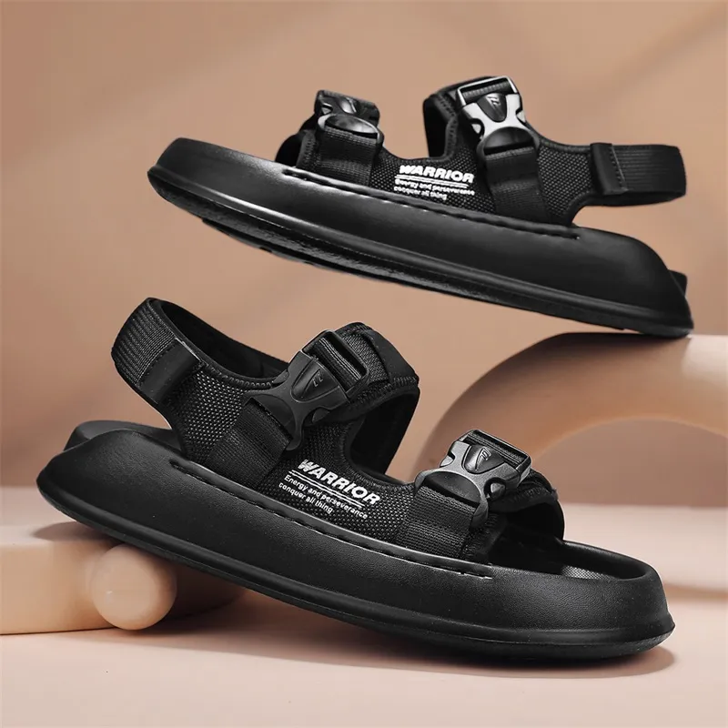 WARRIOR Beach Sandals Men Black/Khaki-5