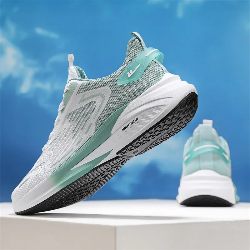 WARRIOR Running Shoes Men Low Top White/Green/Orange/Black-18