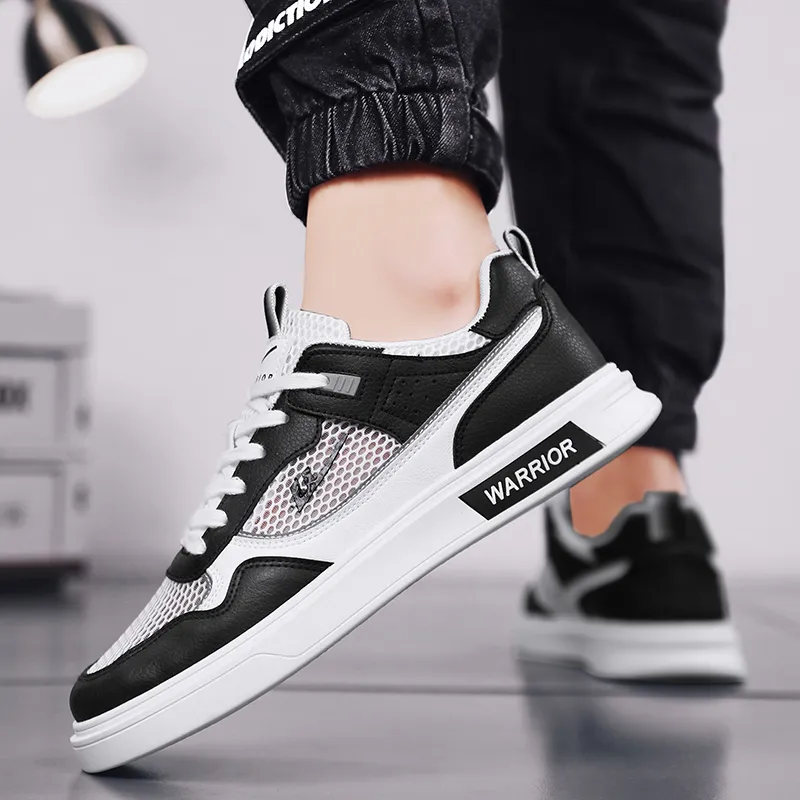 WARRIOR Skateboard Shoes Men Low Top Beige/Green/White/Black/Beige/Jasper-5