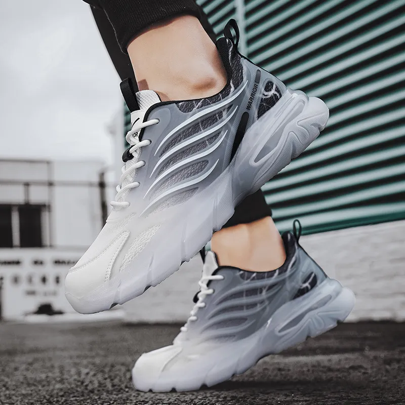 Warrior Cushioned Height Increase Wear Resistant Breathable Low Top Chunky Sneakers Men's-6