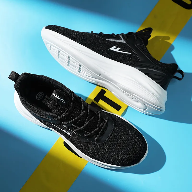 Warrior Anti Slip Wear Resistant Breathable Lightweight Rebound Low Top Running Shoes Unisex-6
