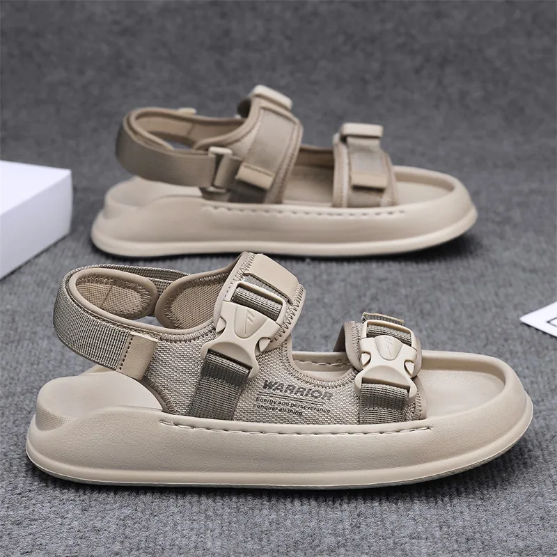 WARRIOR Beach Sandals Men Black/Khaki-11