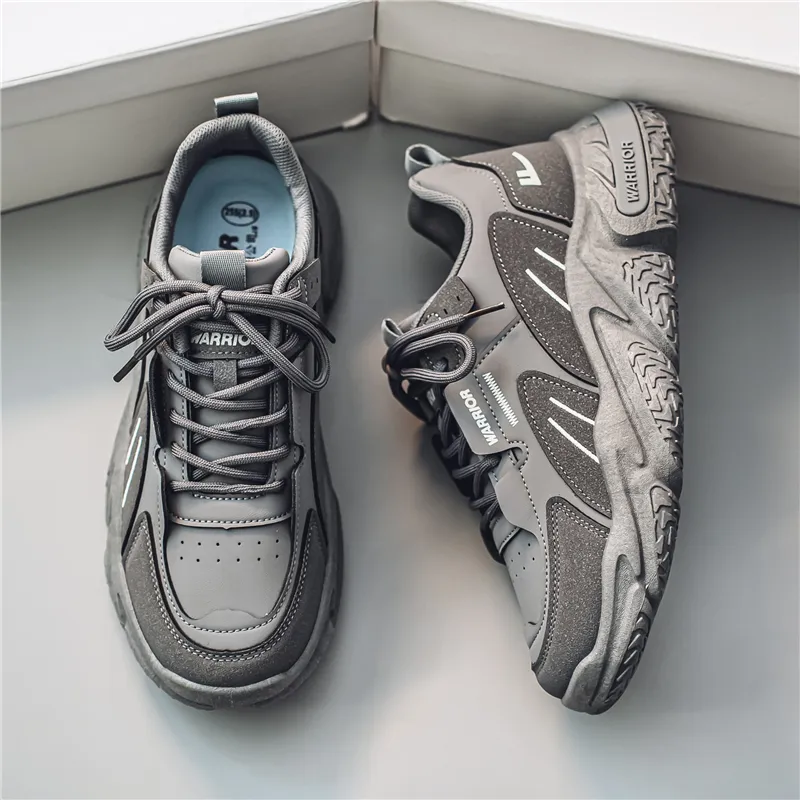 Warrior Breathable And Lightweight Low Top Chunky Sneakers Men's-19