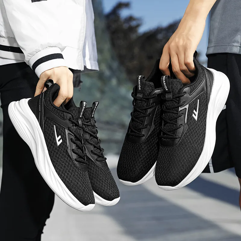 Warrior Anti Slip Wear Resistant Breathable Lightweight Rebound Low Top Running Shoes Unisex-4