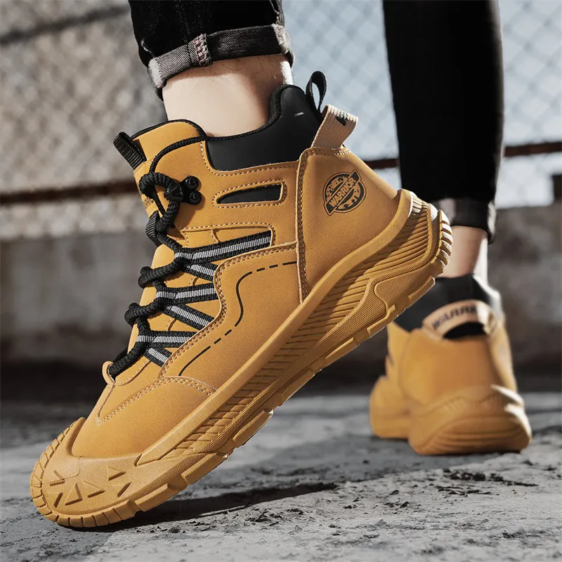 Warrior Wear-Resistant Slip-Resistant Cushioning High-Top Casual Shoes Men's-14