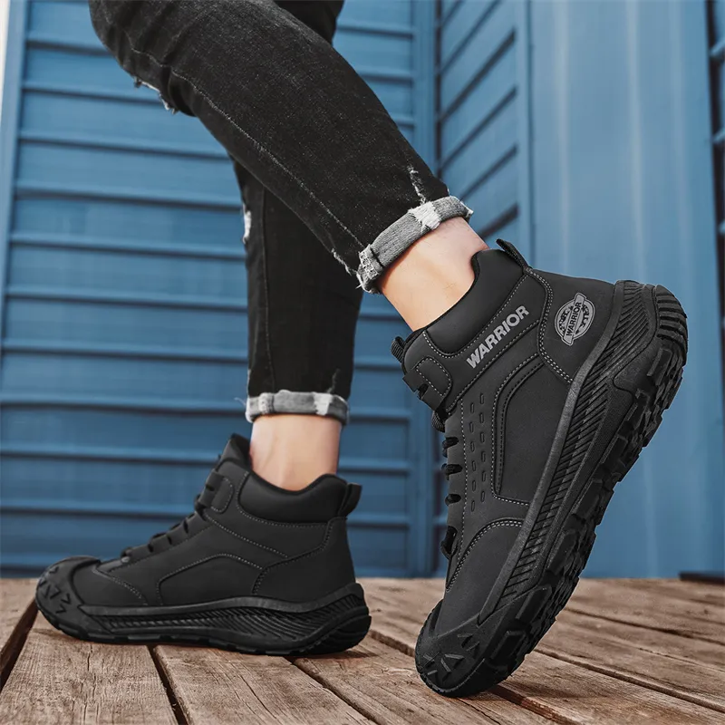 Warrior Cushioning Anti-Slip And Wear-Resistant High-Top Casual Shoes Men's-10