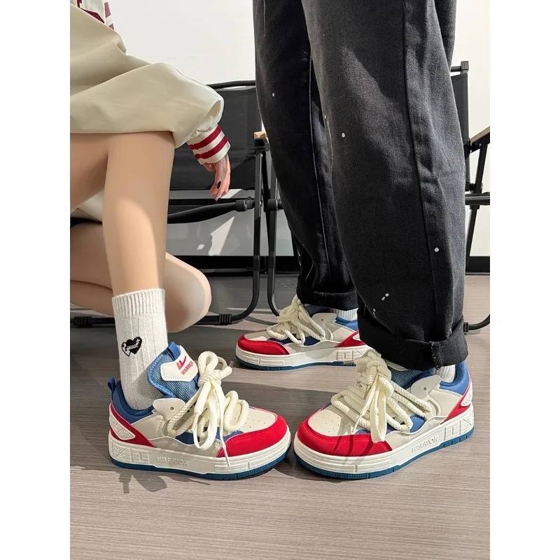 Warrior Height Increasing, Abrasion Resistant, Lightweight, And Breathable Low Top Skateboard Shoes Unisex-7