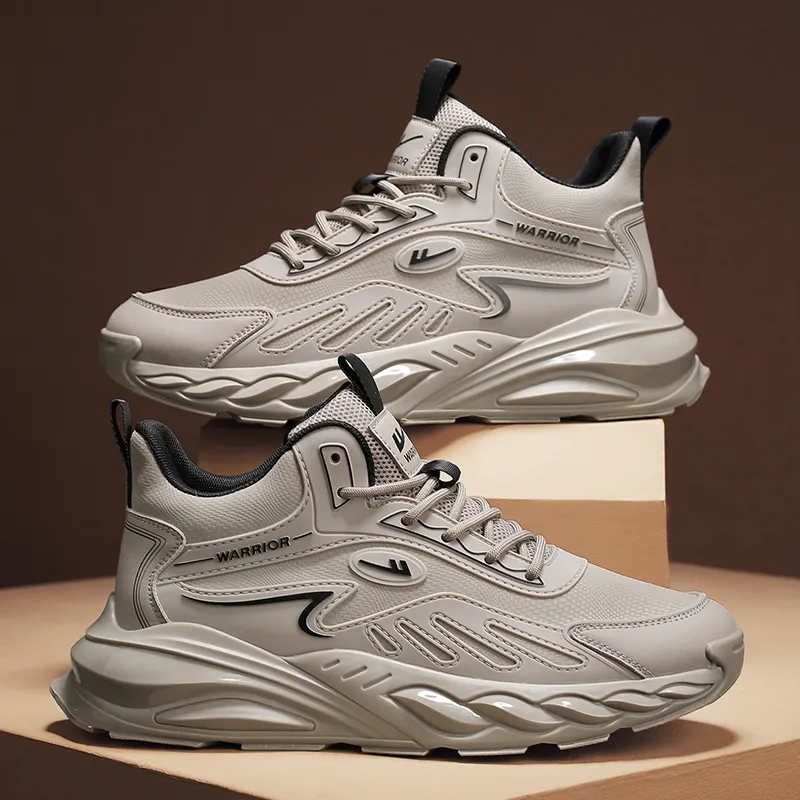 Warrior Abrasion Resistant Height Increasing Mid Top Chunky Sneakers Men's-21