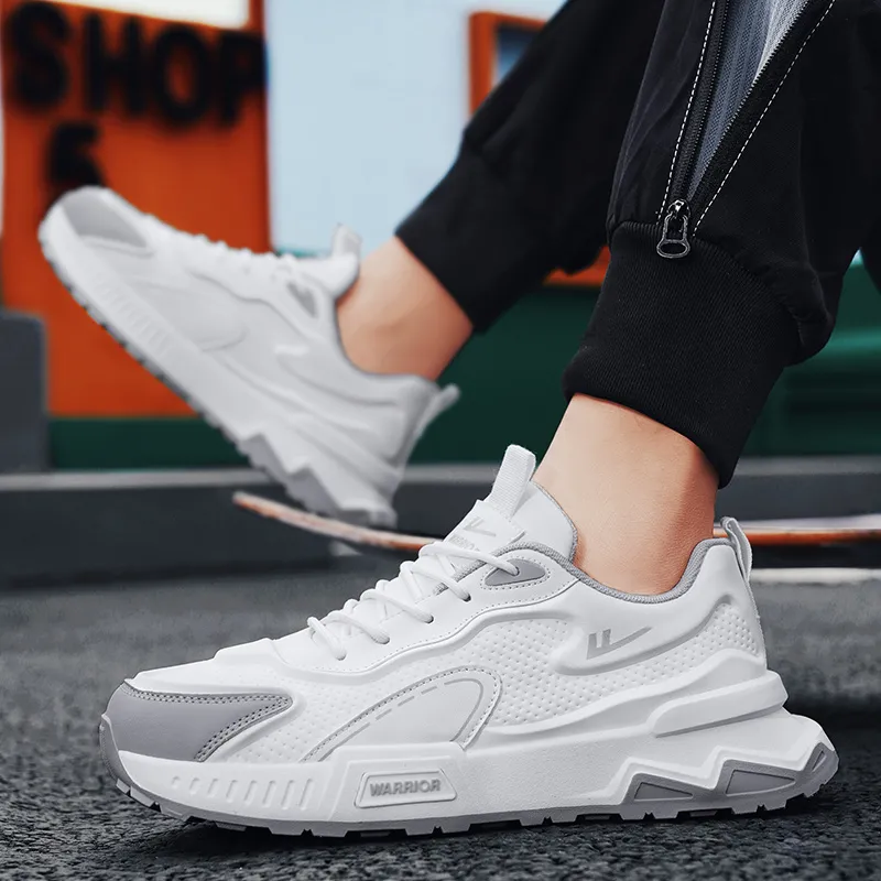 Warrior Lightweight Wear-Resistant And Breathable Low-Top Chunky Sneakers Men's-13