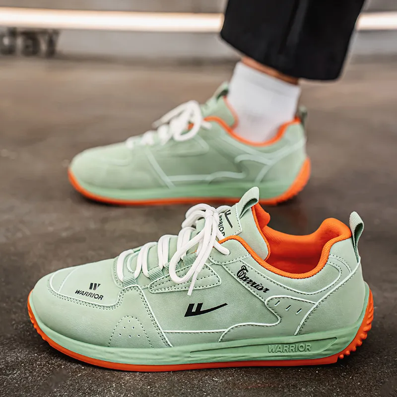 WARRIOR Running Shoes Men Low Top Green-4