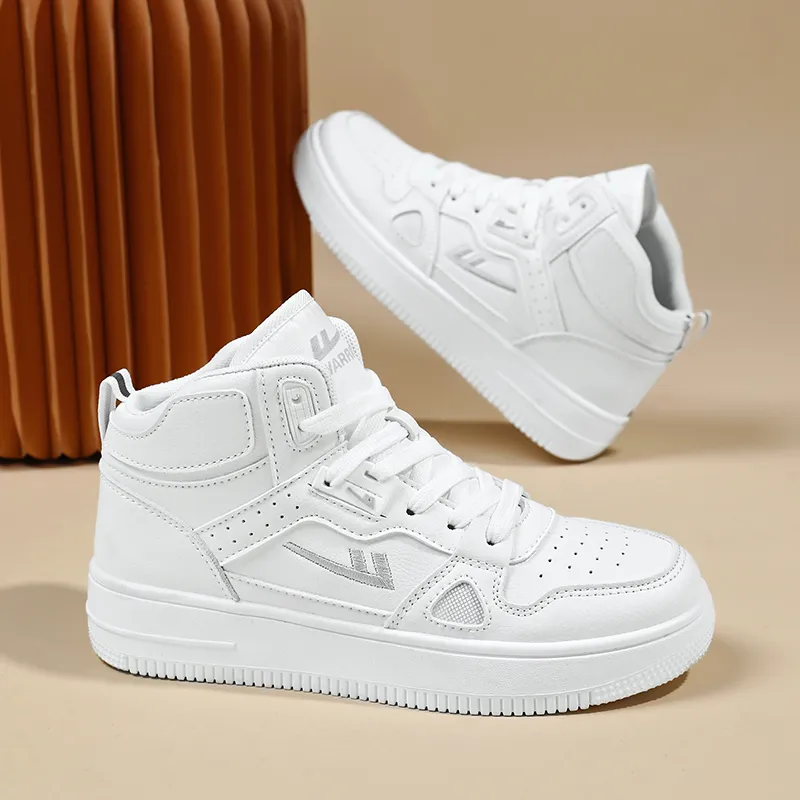 Warrior Height Increasing, Abrasion Resistant, Lightweight, And Breathable High Top Skateboard Shoes Unisex-7
