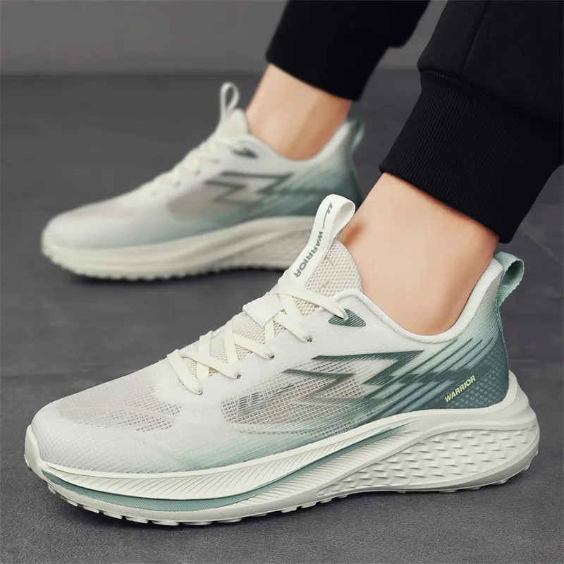 WARRIOR Running Shoes Men Low Top White Blue Yellow/Gray Blue Green/Gray Moon Orange/Black White-14