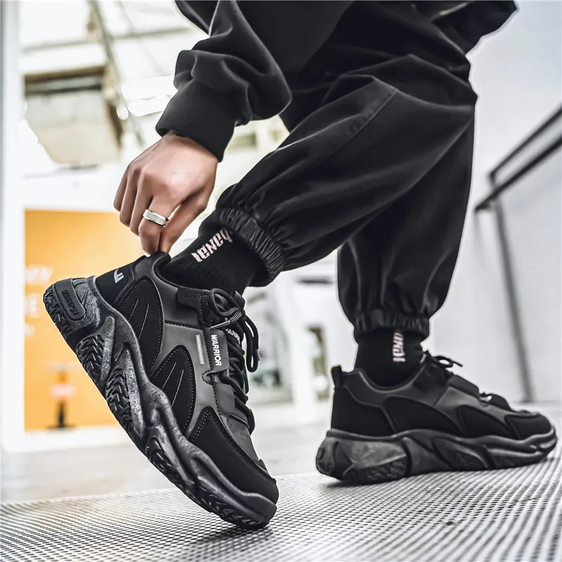 Warrior Breathable And Lightweight Low Top Chunky Sneakers Men's-13