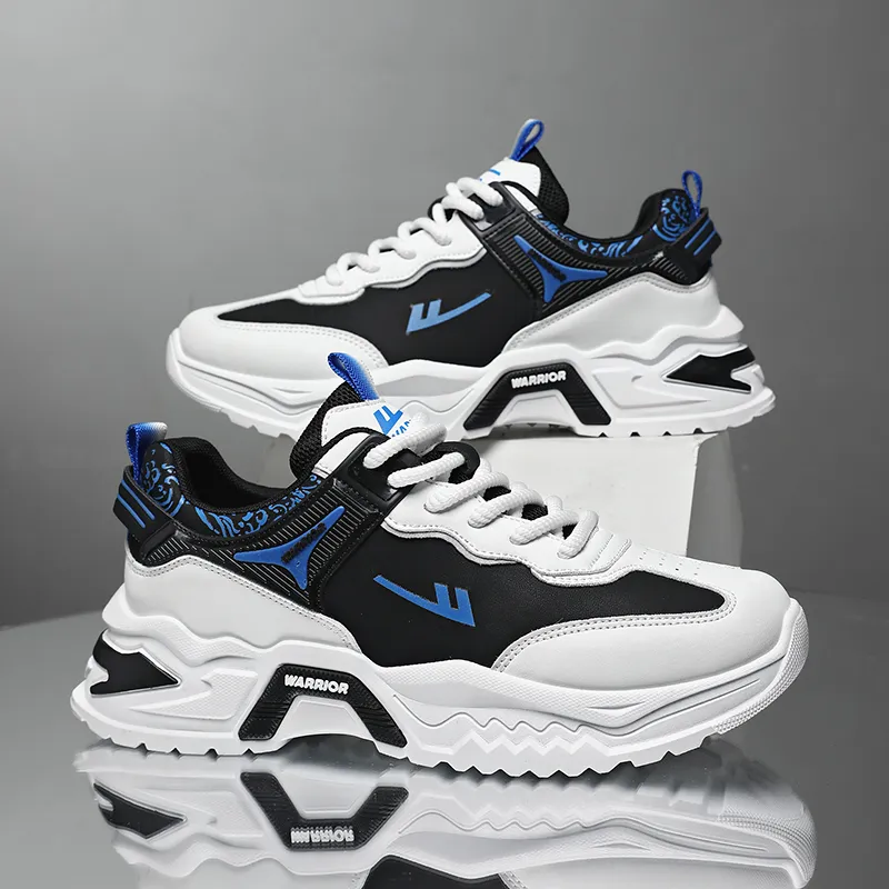 Warrior Wear-Resistant Breathable Height Increasing Low-Top Chunky Sneakers Men's-7
