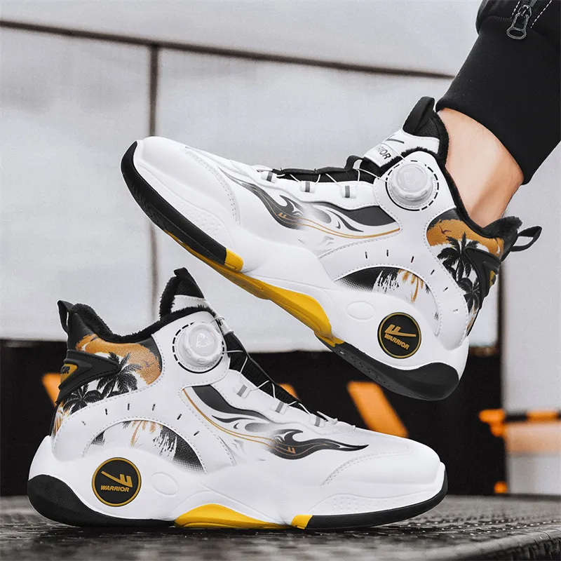 WARRIOR Basketball Shoes Men High Top White Black Yellow/White Light Blue Yellow/White Black Purple-3