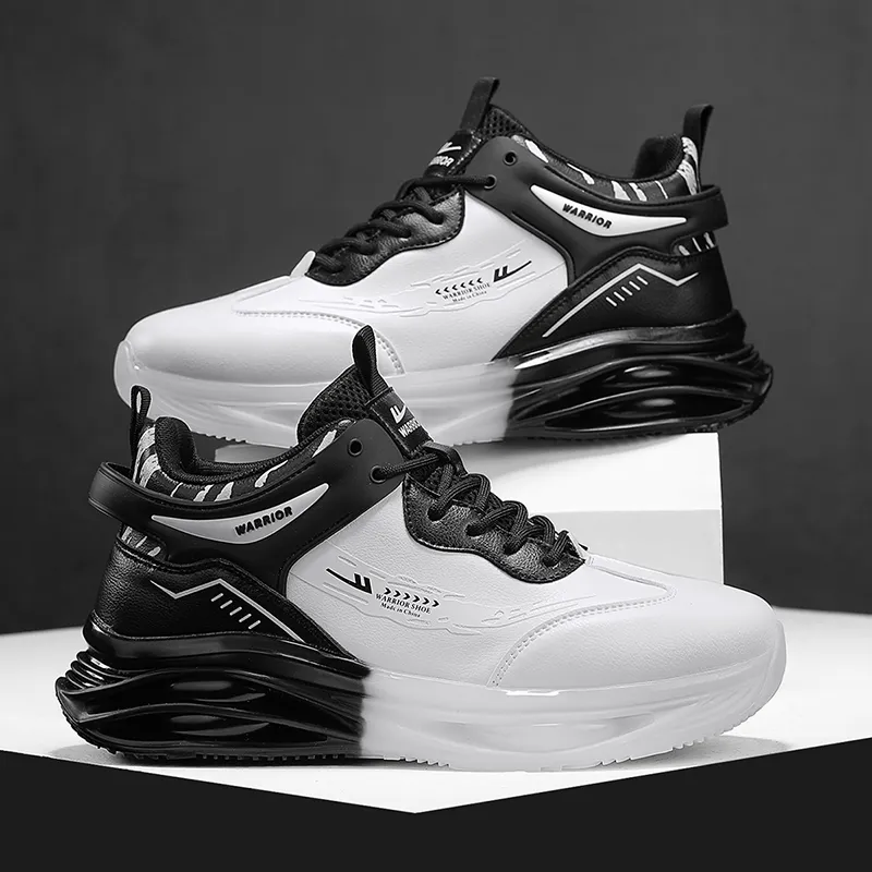 WARRIOR Basketball Shoes Men Low Top Black/White, Black/Beige, Blue/Beige, Gray/White, Blue-4