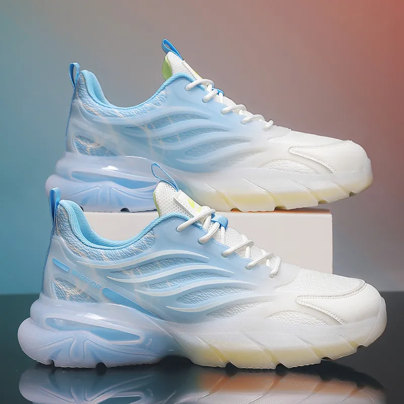 Warrior Cushioned Height Increase Wear Resistant Breathable Low Top Chunky Sneakers Men's-12