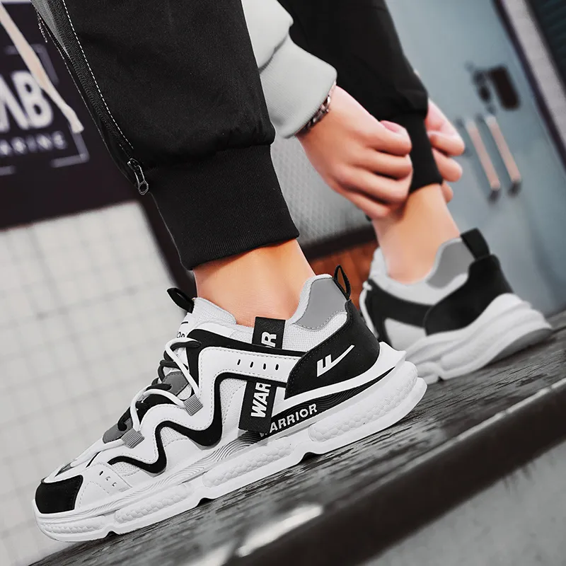Warrior Durable Lightweight Cushioning Low Top Chunky Sneakers Men's-6