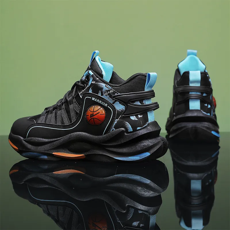 Warrior Cushioning Anti-Rollover Slip-Resistant Basketball Shoes Men's-19