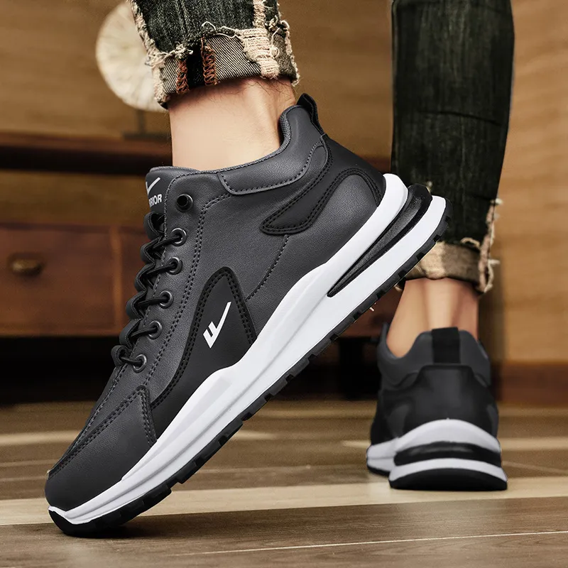 WARRIOR Casual Shoes Men Mid Top Gray/Black/White/Blue/Beige/Brown/Black-2