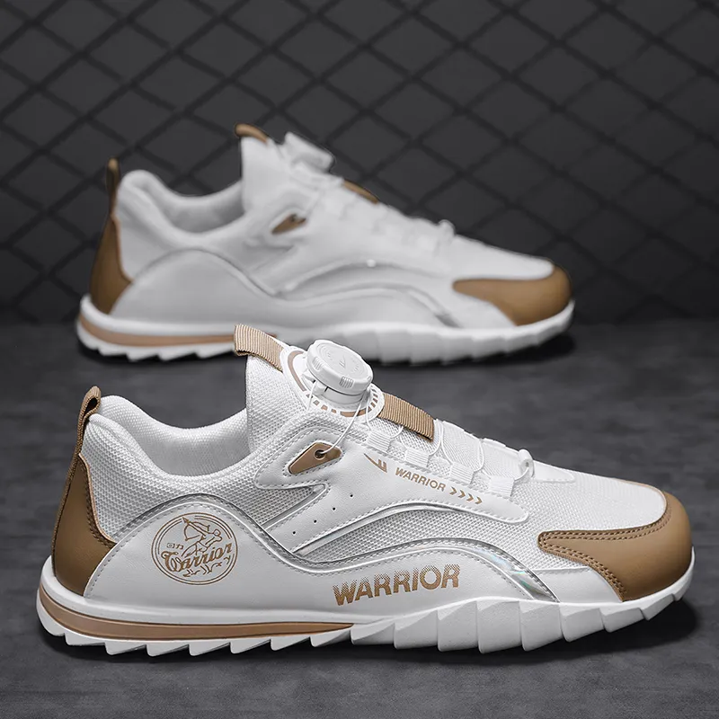 WARRIOR Casual Shoes Men Low Top White Khaki/White Khaki Blue/Beige Red Green-8