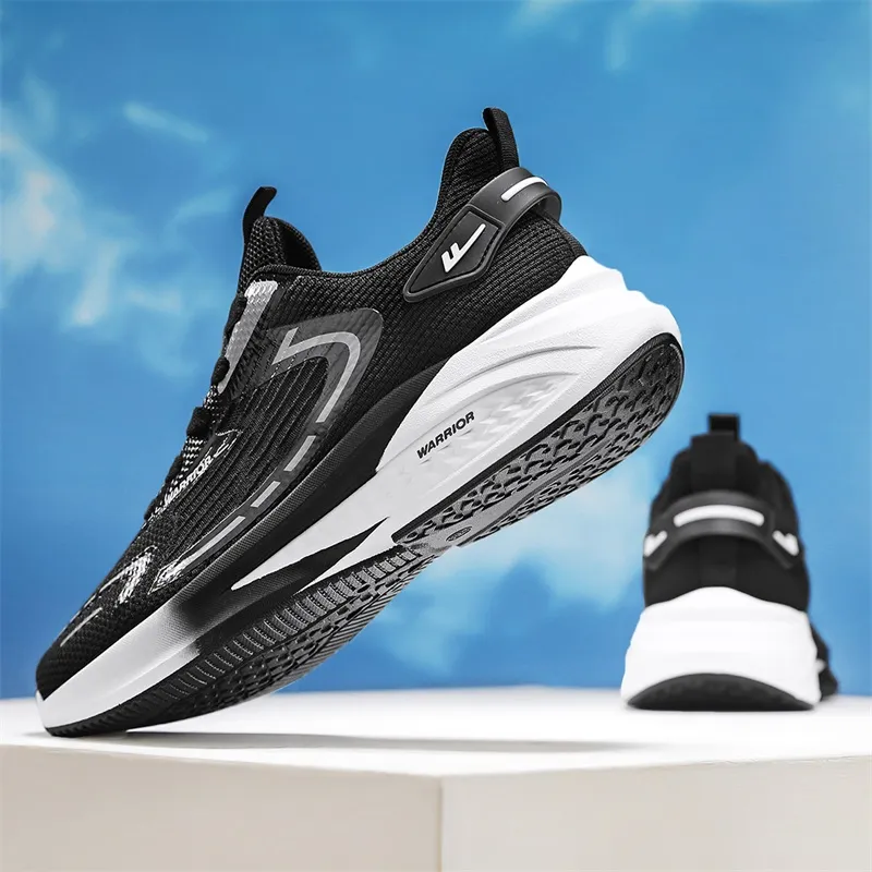 WARRIOR Running Shoes Men Low Top White/Green/Orange/Black-11
